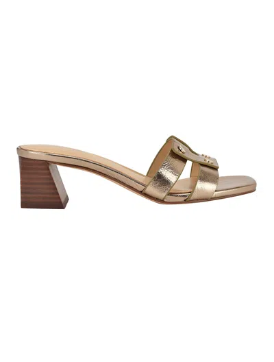 Calvin Klein Women's Andrae Slip-on Block Heel Sandals In Brown