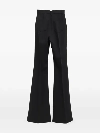 Rick Owens Temple Flared Trousers In Black