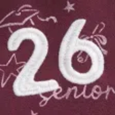 Hollister Zip-up Senior '26 Graphic Hoodie In Burgundy