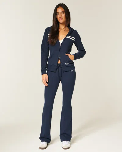 Hollister Number Graphic Bootcut Sweatpants In Animal Print