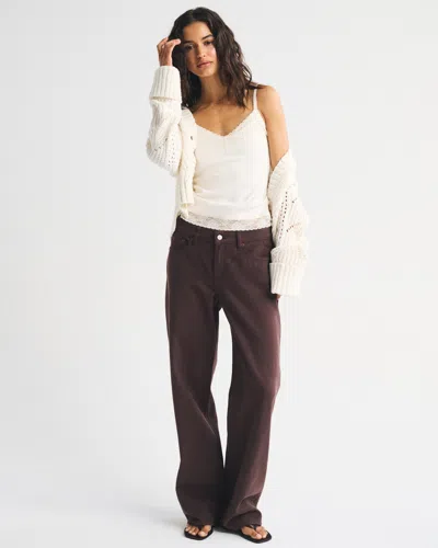 Abercrombie & Fitch Bra-free Lace-trim Rib Cami In White