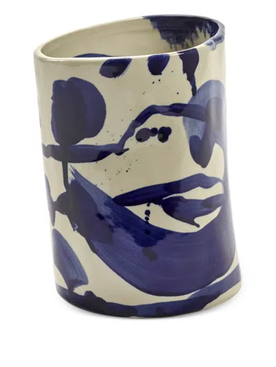 Serax Small Sophia Abstract-print Vase In Blue