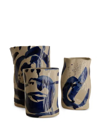 Serax Small Sophia Abstract-print Vase In Blue