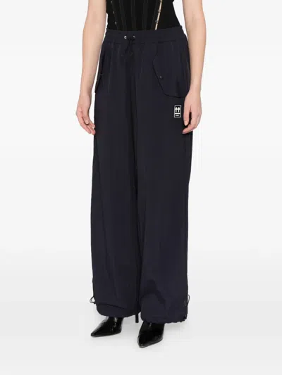 Off-white Black Active Double Arrow Nylon Track Pants In Black