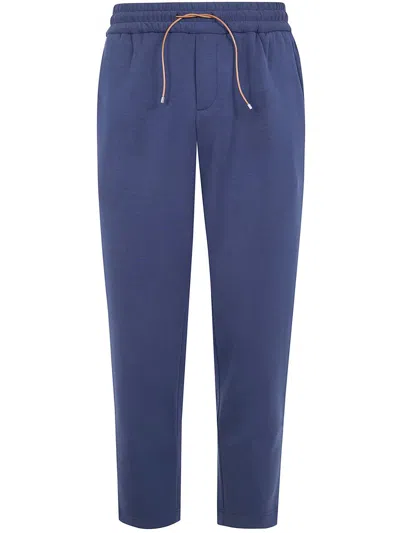 Devore Incipit Drawstring-waist Track Pants In Blue