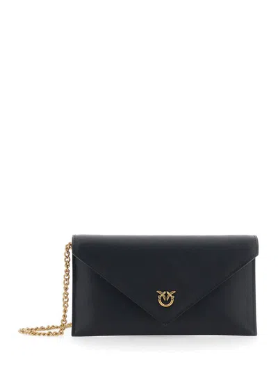 Pinko Flat Purse Mini Vitello Seta In Black