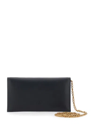 Pinko Flat Purse Mini Vitello Seta In Black