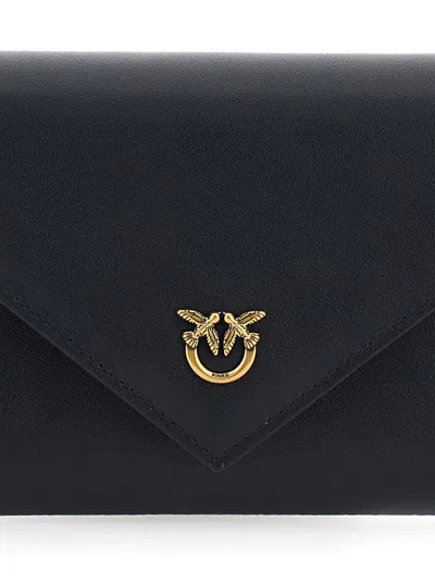 Pinko Flat Purse Mini Vitello Seta In Black