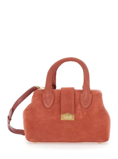 Schell Small Logo-lettering Tote Bag In Red