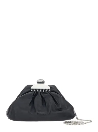 Marc Jacobs The Small Claw Clip Clutch In Black