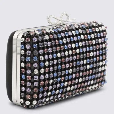 Self-portrait Crystal Embellished Clutch In Multi