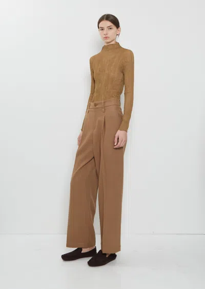 Issey Miyake Chiffon Twist Shirt In Neutral