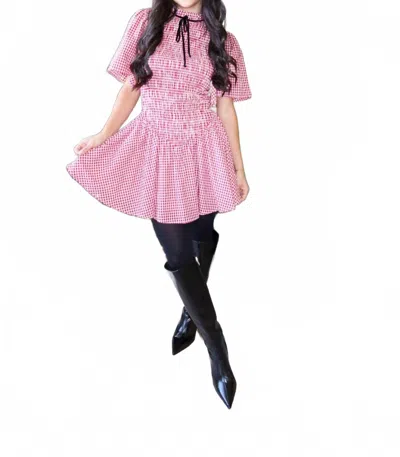 Aureum Berry Patch Mini Dress In Red In Red