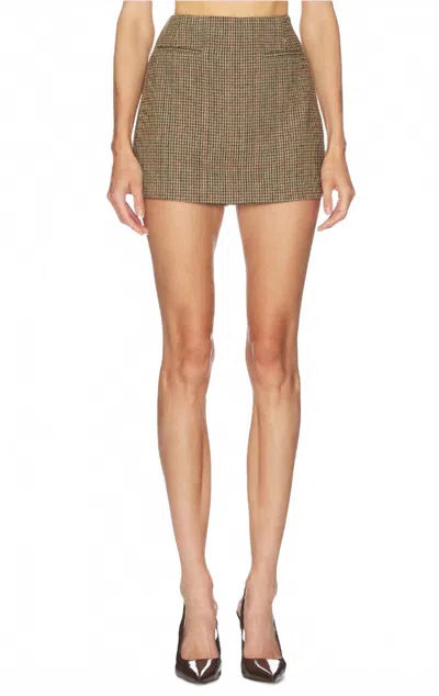 Sans Faff Cosette Skort In Houndstooth In Multi