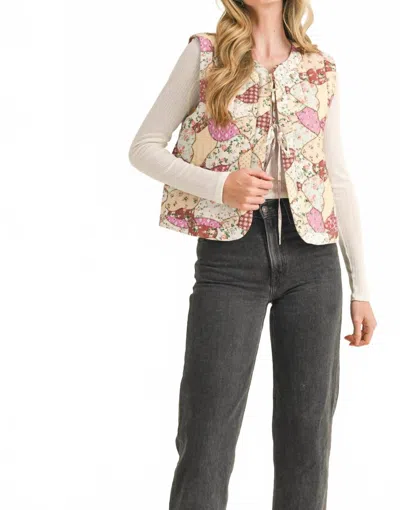 Merci Women's Patchwork Vest In Floral Breeze In Multi