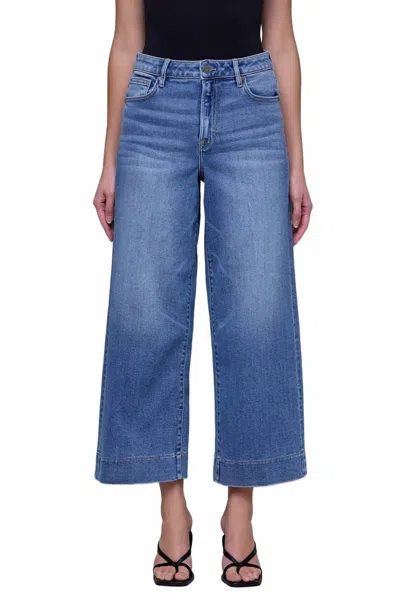 Hidden Cropped Stretch Jeans In Denim In Blue