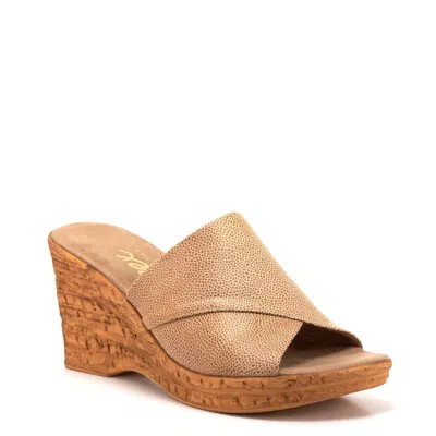 Onex Women's Christina Cork Wedge Sandal In Beige In Neutral