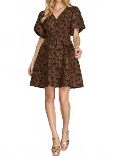 She + Sky Coronation Dress In Coffee In Brown