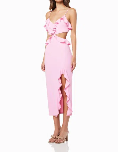 Elliatt Recognition Midi Dress In Baby Pink In Pink