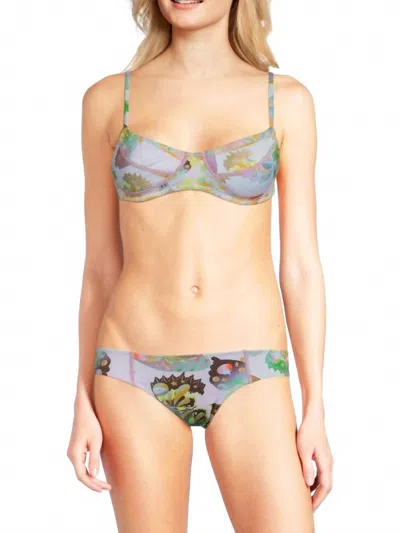 Cynthia Rowley Butterfly Wings Neoprene Bikini Set In Blue In Multi