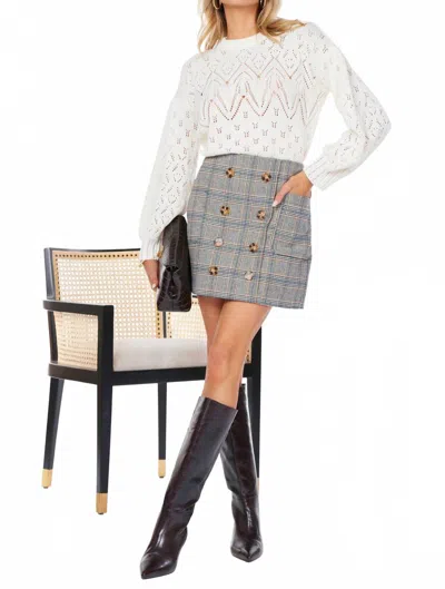 Bishop + Young Sloane Mini Skirt In Chelsea Plaid In Gray