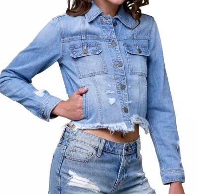 Hidden Rebel Fitted Jacket In Denim In Blue