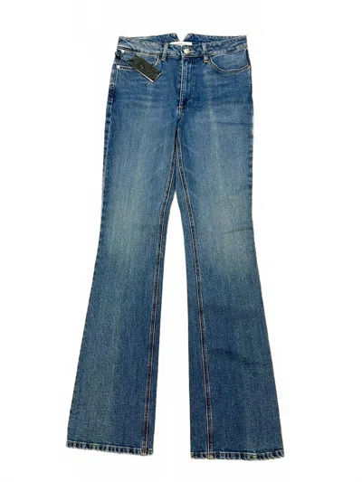Sprwmn Women's Micro Flare Denim Jeans In Blue In Blue