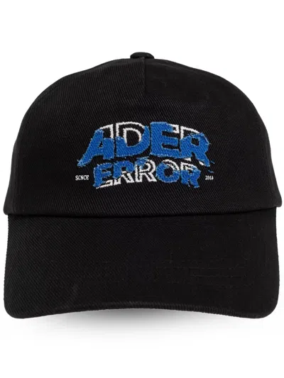 Ader Error Baseball Cap With Logo In Black