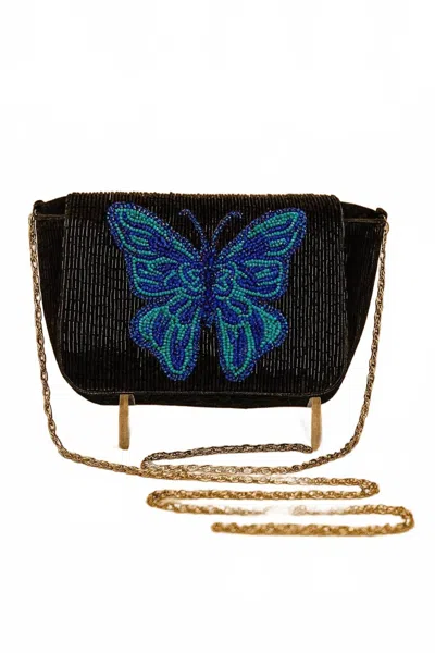 Guadalupe Design Women's Butterfly Bag In Blue In Black