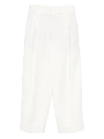 Rohe Pleated Trousers In White