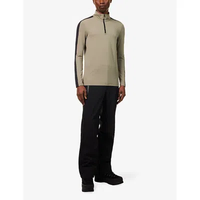 Fusalp Mens Laurel/noir Alpille Thermal Layer Stretch-jersey Top In Neutral