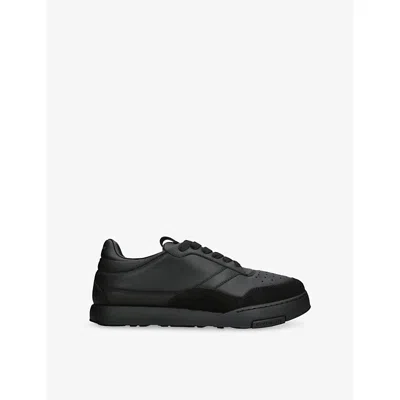 Givenchy Black Calf Leather Bos Taurus Low Top Sneakers In Multi