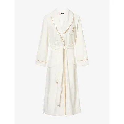 Ralph Lauren Womens Cream Dalton Fleece Long Robe In White