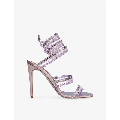 René Caovilla Chandelier 105mm Crystal-embellished Sandals In White