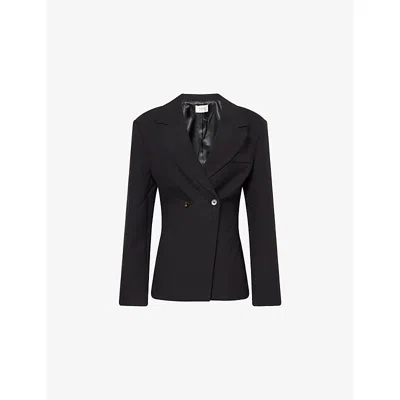Dissh Womens Black Suri Cinched Stretch-woven Blazer In Black