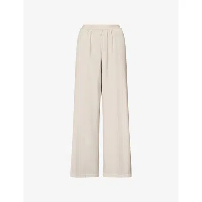 The Couture Club Womens Beige Straight-leg Tailored Woven Trousers In Neutral