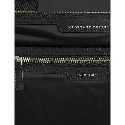 Anya Hindmarch Black Studs In-flight Maxi Woven Travel Bag In Black
