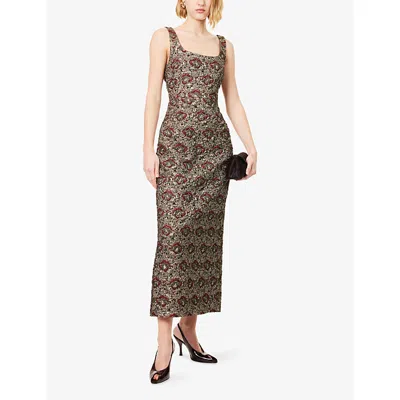 Simkhai Womens Ruby Multi Ravenna Shoulder-straps Stretch-woven Midi Dress In Multi