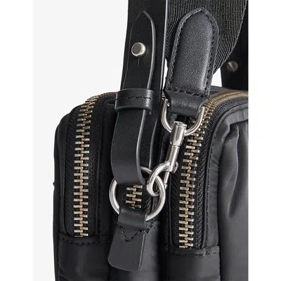 Anya Hindmarch Womens Black Studs Triple Zip Woven Cross-body Bag In Black