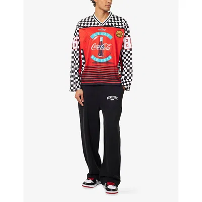 Awake Ny Mens Red  X Coca Cola Hockey Long-sleeves Woven T-shirt In Multi