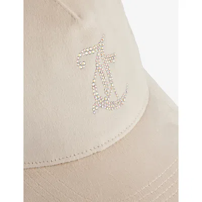 Juicy Couture Shell Logo-embellished Classic Velour Cap In Brown