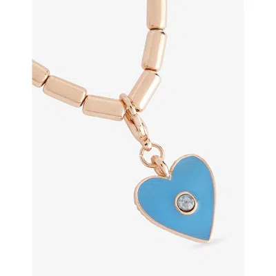 Stych Accessories Multi Lght March Birthstone And Month Zinc And Acrylic Charm Necklac In Gold