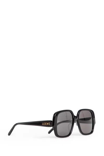 Loewe Thin Square Sunglasses In Black