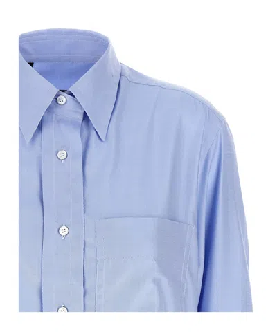 Brioni Buttoned Long-sleeved Shirt In Purple