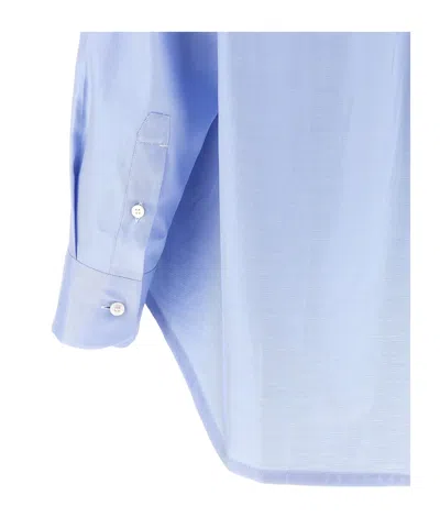 Brioni Buttoned Long-sleeved Shirt In Purple