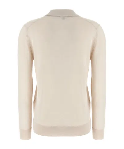Brioni V-neck Knitted Top In Neutral