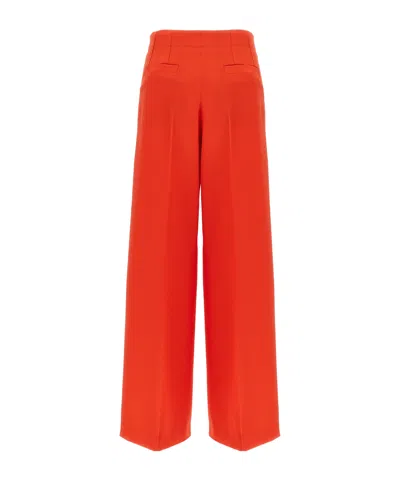 Brioni Pleat Wide-leg Pants In Red