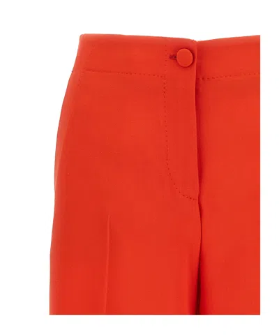 Brioni Pleat Wide-leg Pants In Red