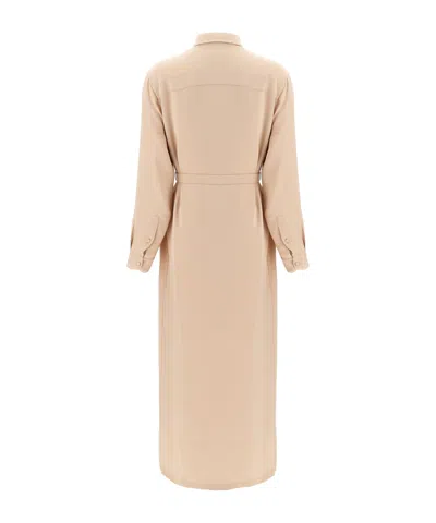 Brioni Tie-waisted Workwear Dress In Pink