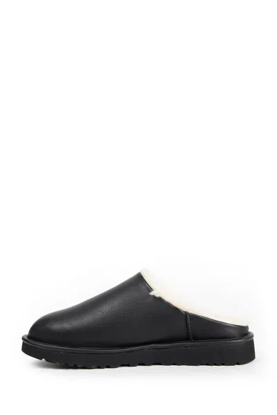 Ugg Leather Mules In Black
